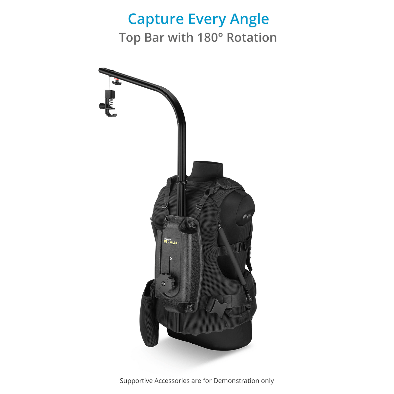 FLYCAM Female Flowline Body Support Rig – Voor Camera En Gimbal, Maat XL/XXL, 180° Draaibare Balk, Draaggewicht 3-7,5 Kg