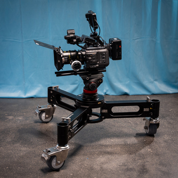 Proaim Marcus Camera Dolly with Mitchell & Euro/Elemac Adapter Base | For Bazooka, Tripod