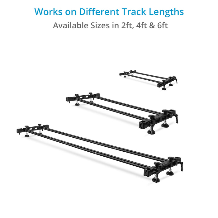 Proaim Breeza Pro Camera Dolly w Track | Mitchell, 75mm, 100mm Bowl Mount