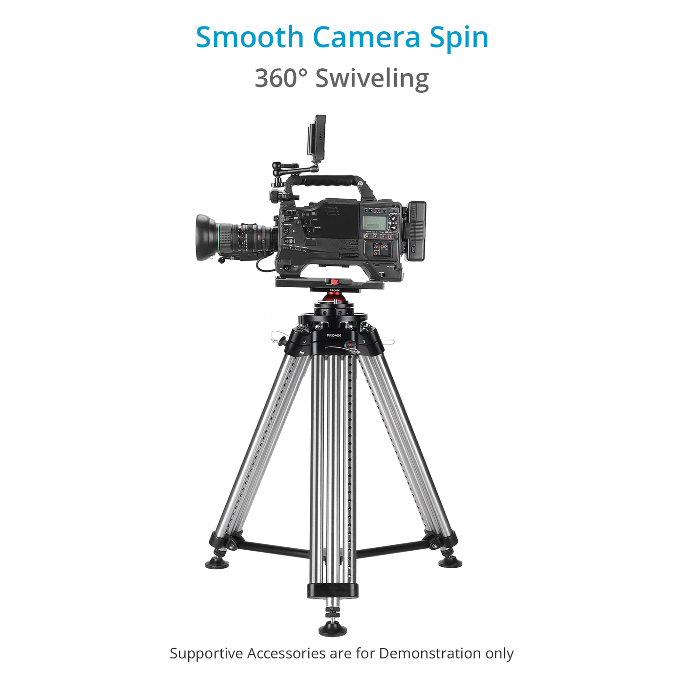Camera Support Leveling Base – Mitchell & 3/8” Base | Proaim — Proaim.be