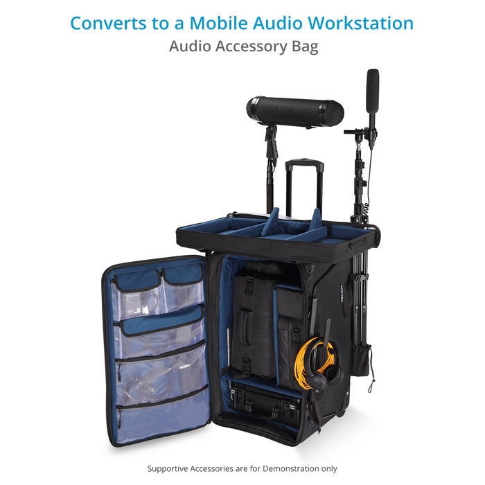 Proaim Cine Cube Mobile Audio Workstation Bag | Trolley System with Outdoor Wheels