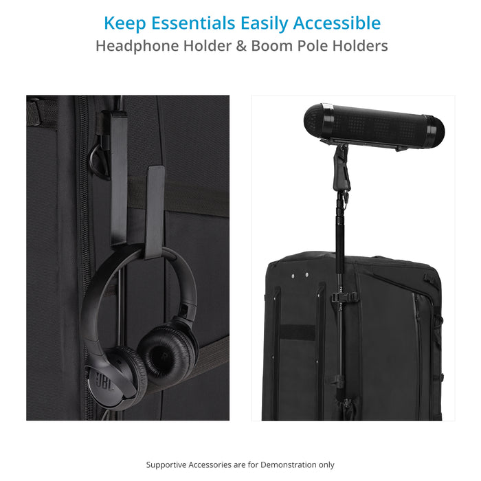 Proaim Cine Cube Mobile Audio Workstation Bag | Trolley System with Outdoor Wheels