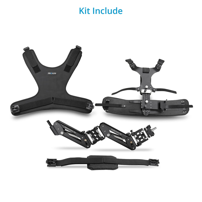 Proaim Cinema Arm & Vest for Handheld Camera Stabilizers | Payload: 16kg/35lb