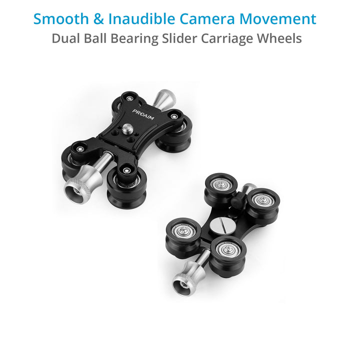 Proaim Curve-N-Line 2-way Camera Video Slider | Available Sizes: 2ft & 4ft