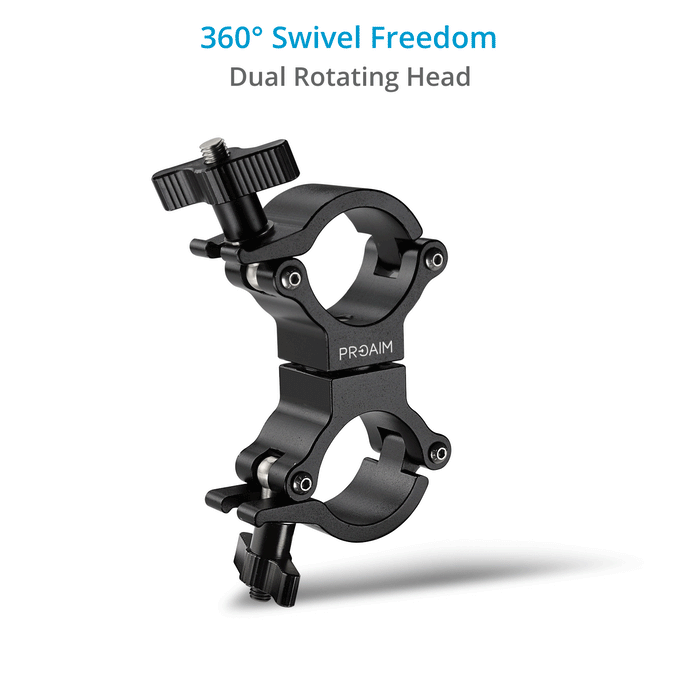 Proaim Double Swivel Truss Clamp. Heavy Duty 360° Swivel Coupler for 38-42mm Speed Rails / Scaffold Poles