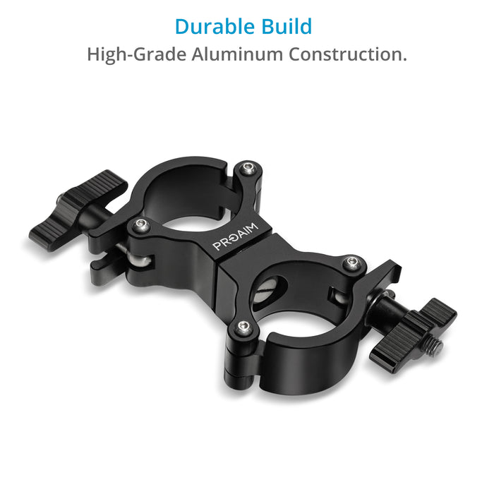 Proaim Double Swivel Truss Clamp. Heavy Duty 360° Swivel Coupler for 38-42mm Speed Rails / Scaffold Poles