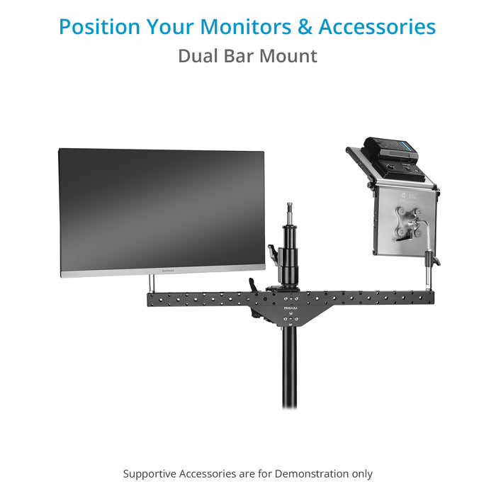 Proaim Dual Bar Mount with 5/8 Baby Pins for Monitors & Camera Support Accessories