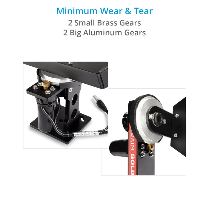 Proaim Gold Pan Tilt Head for Camera Jib Crane, Payload - 7.5kg/16.5