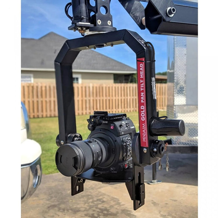 Proaim Gold Pan Tilt Head for Camera Jib Crane, Payload - 7.5kg/16.5