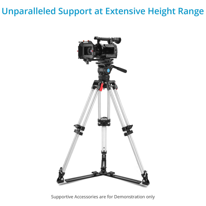 Proaim HD 100mm Bowl Baby Camera Tripod Stand w Lever-Friction & Aluminum Spreader