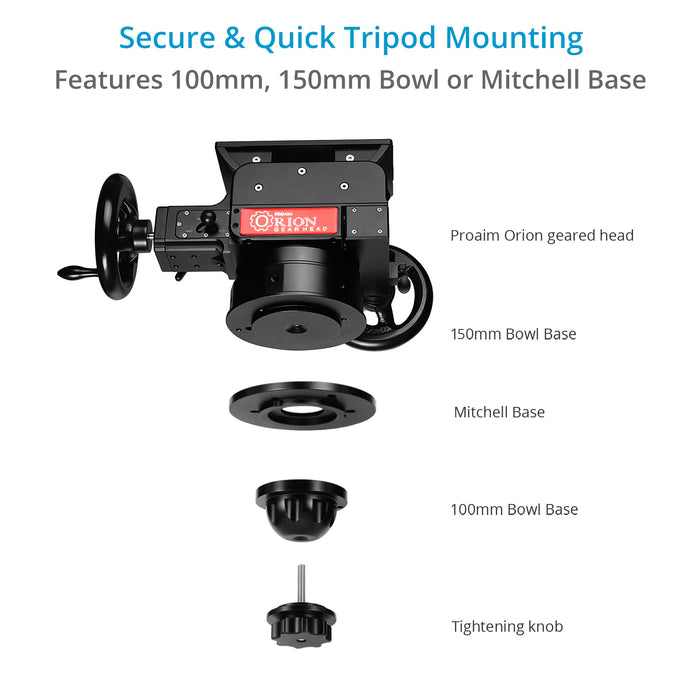 Proaim Orion V2 Camera Geared Head for Filmmakers & Videomakers