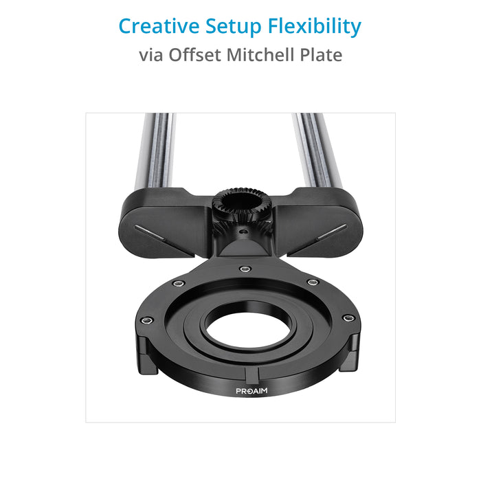 Proaim Ubangi Multi-Offset Video Film Camera Slider Rig w Mitchell Mount