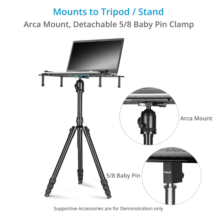 Proaim Universal Plus Laptop Workstation Platform w Cable Management & Arca Mount