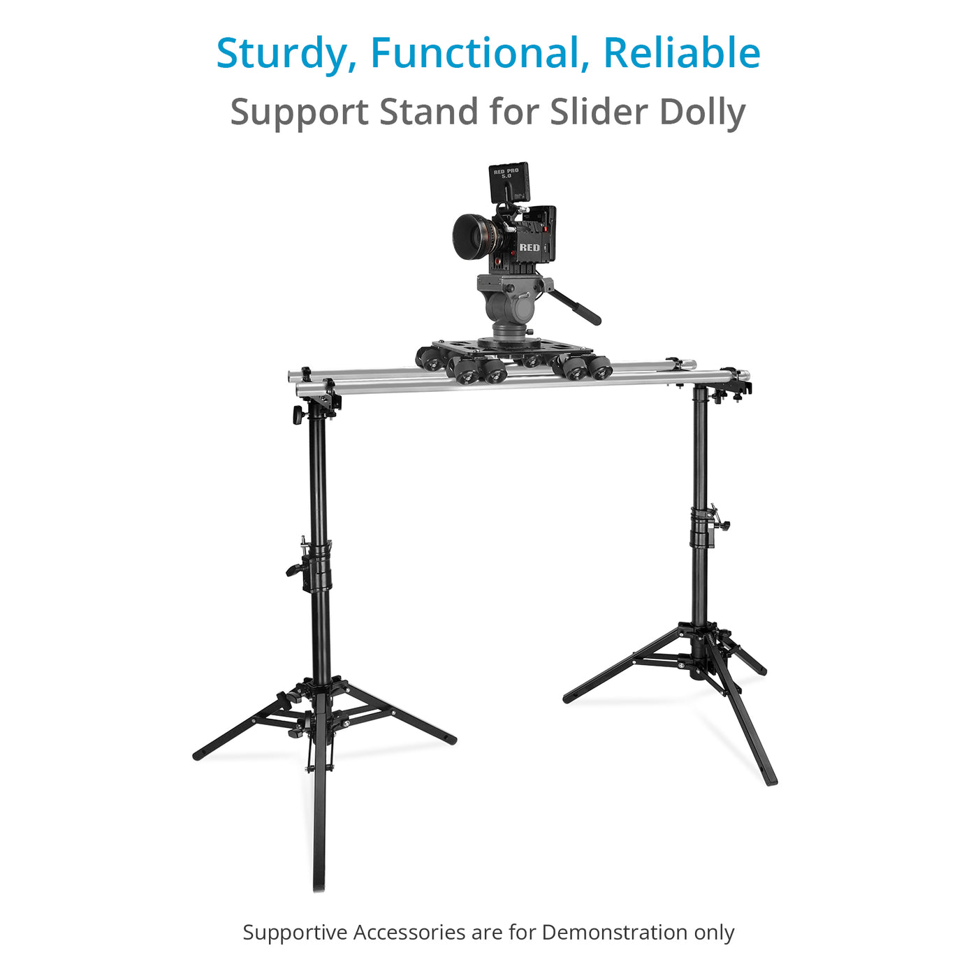 44” Camera Slider Stand with Junior Pin 1-1/8