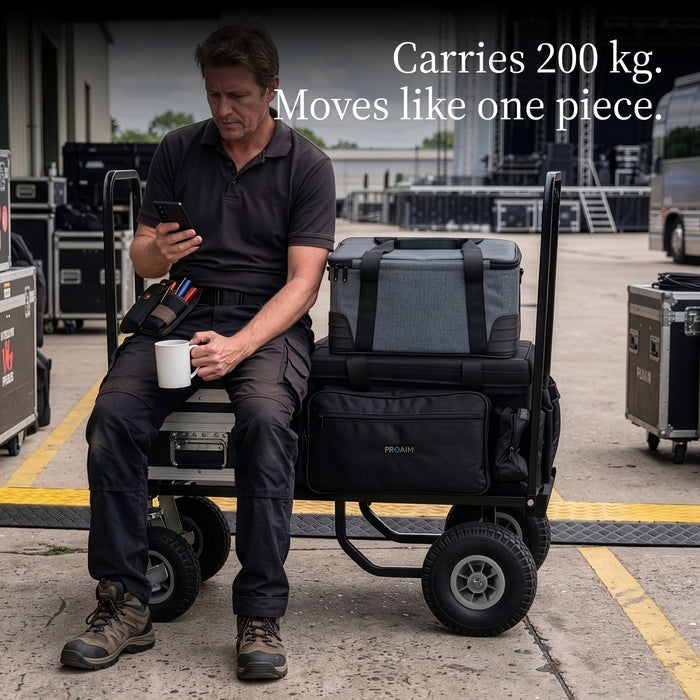 Proaim Vanguard UC5 Folding Utility Cart | 8-in-1 Professional All-Terrain Equipment Cart, 200 kg / 440 lb