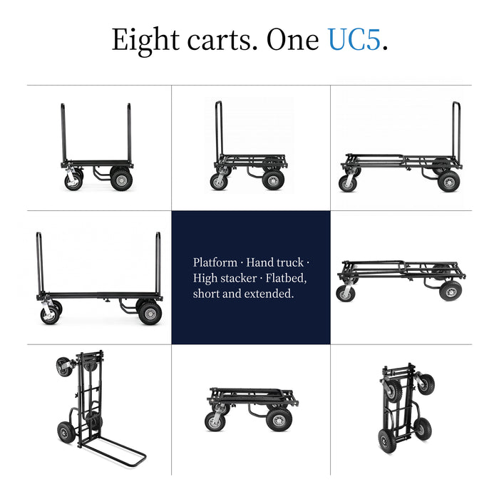 Proaim Vanguard UC5 Folding Utility Cart | 8-in-1 Professional All-Terrain Equipment Cart, 200 kg / 440 lb