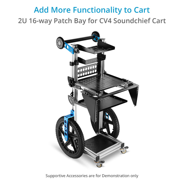Proaim 2U 16-way Patch Bay for CV4 Soundchief Channel Cart| For Sound Recording & Production