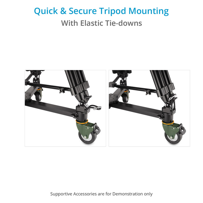 PROAIM Agile Heavy-duty Floor/Track Studio Dolly for Spiked Tripods