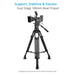 Proaim 100mm Bowl Head Tripod Stand with Rubber Tripod Shoes | Payload - 80kg/176lb