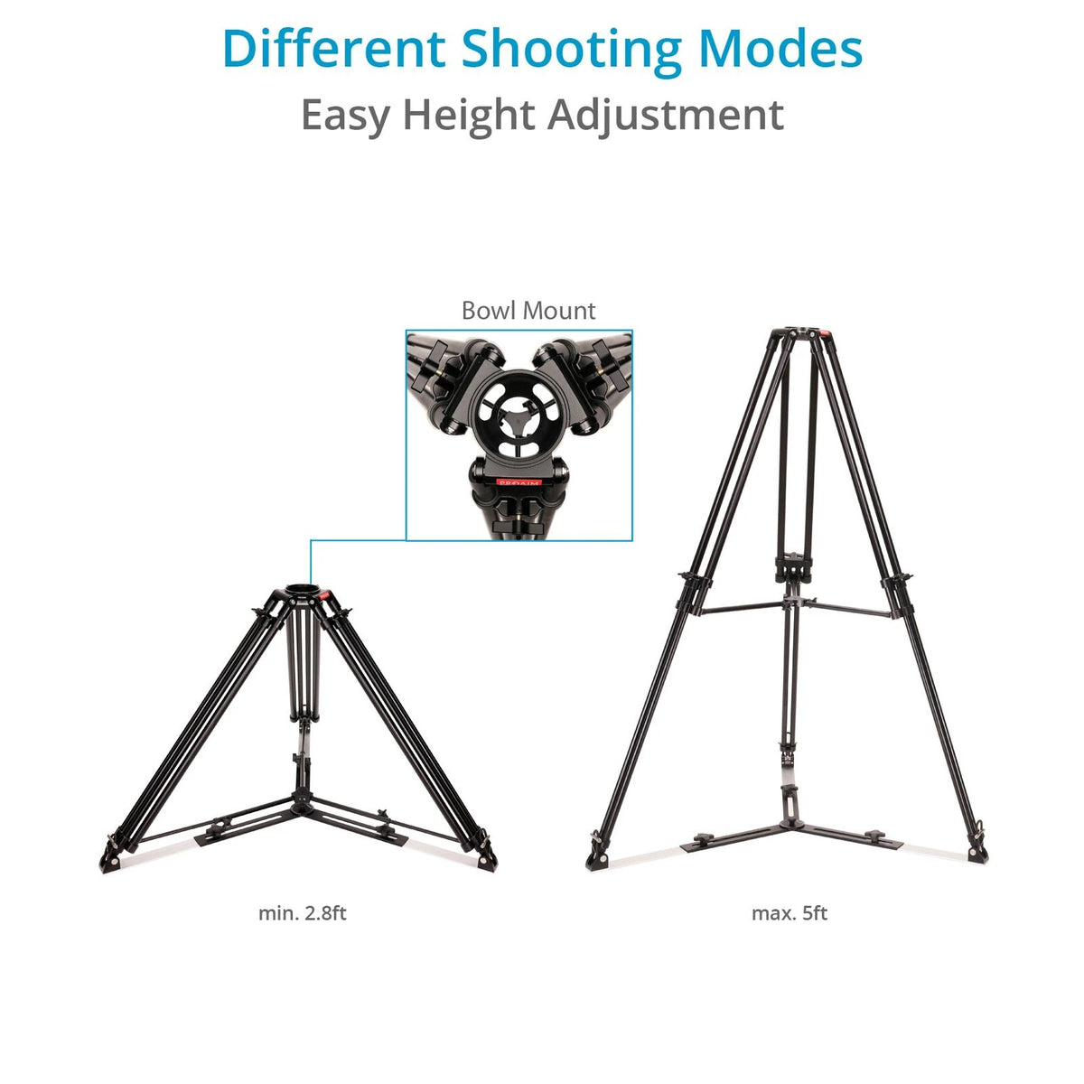 Proaim CST-100 tripod stand with legs extended