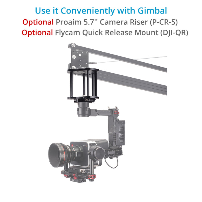 Proaim 14ft Camera Crane Jib Arm for 3-axis Gimbals, Pan-Tilt & Fluid Head