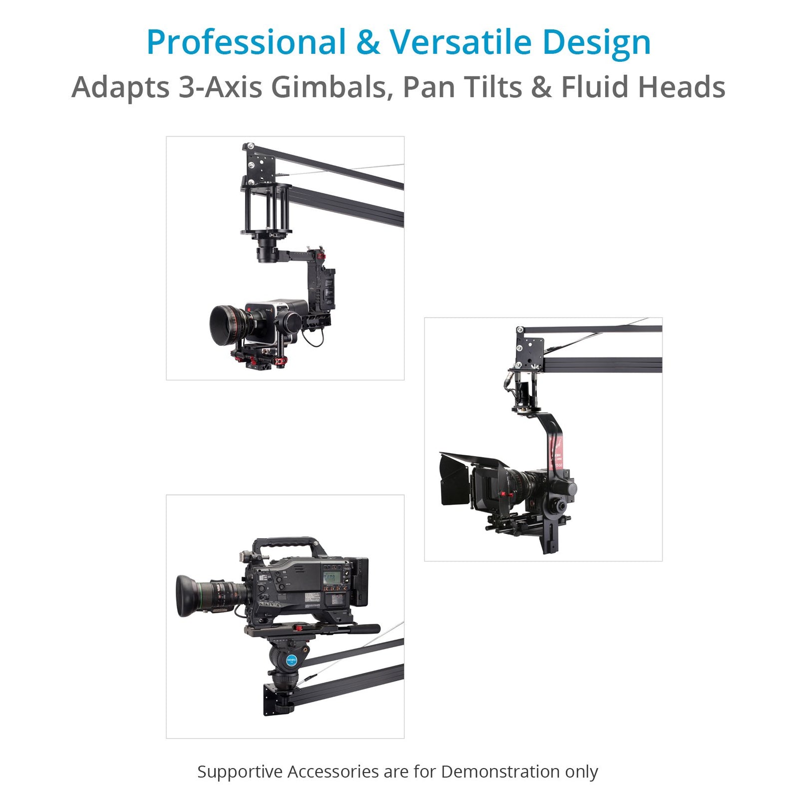 Braccio Per Gru Cinematografica PROAIM Da 14ft (4,2m) – Supporta Gimbal 3 Assi E Teste Fluide, Carico Fino A 8 Kg, Struttura In Alluminio Leggero