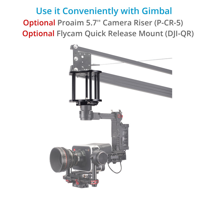 Proaim 14ft Camera Crane Jib with Stand for Gimbals, Pan-Tilt & Fluid Head