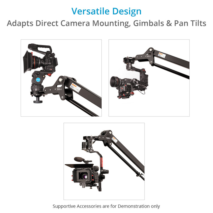 Proaim 7' Wave-2 Camera Jib Crane, Pan Tilt, Dolly Stand | Gimbal Compatible