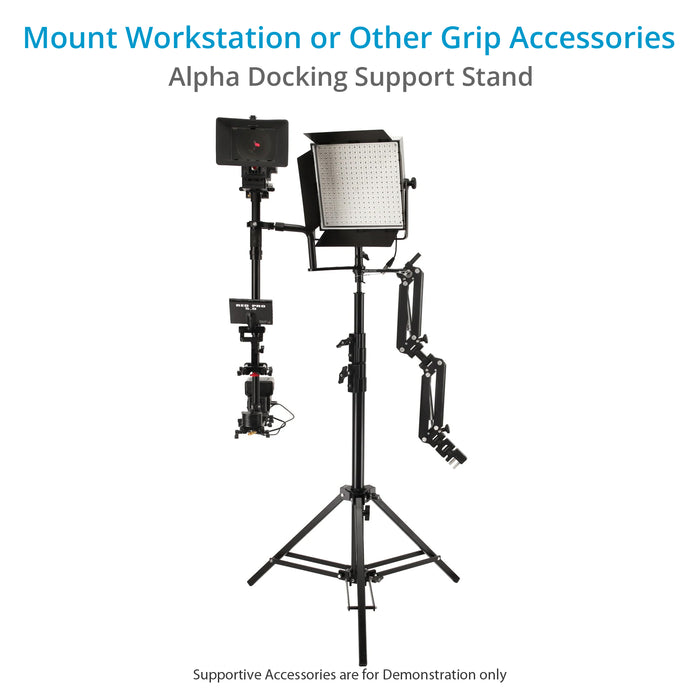 Proaim Alpha Mobile Workstation: Stand, Laptop & Accessory Tray, VESA Monitor Mount