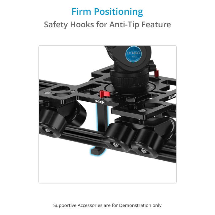 Proaim Breeza Pro Camera Dolly w Track | Mitchell, 75mm, 100mm Bowl Mount