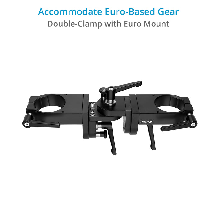 Proaim Flexi Euro/Elemac 360° Rig | 3-Axis Offset Bracket for Video Camera Setups