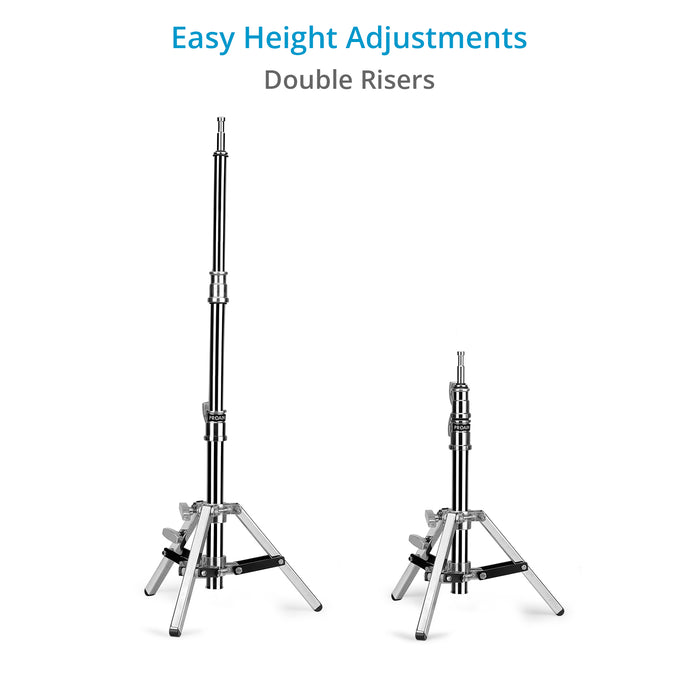 Proaim Low Ninja Baby 5/8” Double Riser Stand for Lights & Studio Phot —