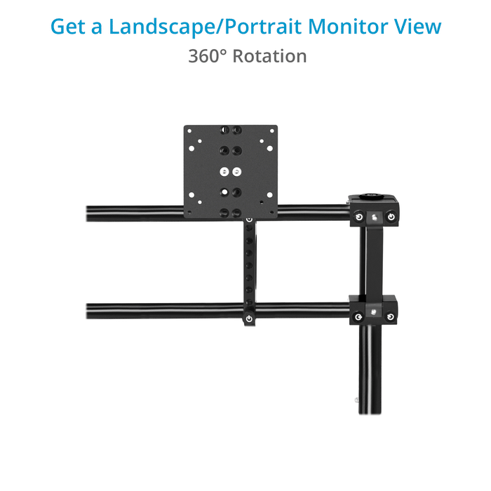 Multi-Function Pivot Mount, 6 Extension, VESA 75 Mounting Plate with Back  Plate