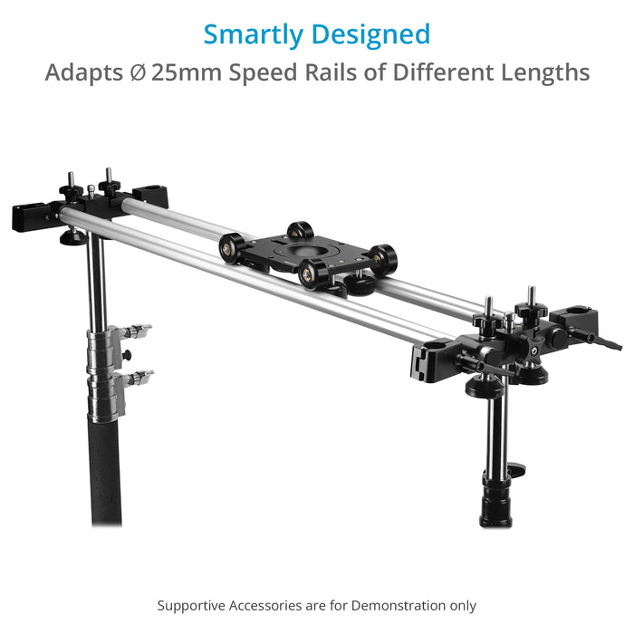 Proaim Polaris Mini Portable Video Camera Dolly w Universal Track Ends | Mitchell & 75mm Bowl Mount