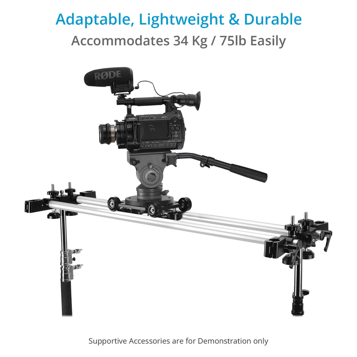 Proaim Polaris Mini Portable Video Camera Dolly w Universal Track Ends | Mitchell & 75mm Bowl Mount