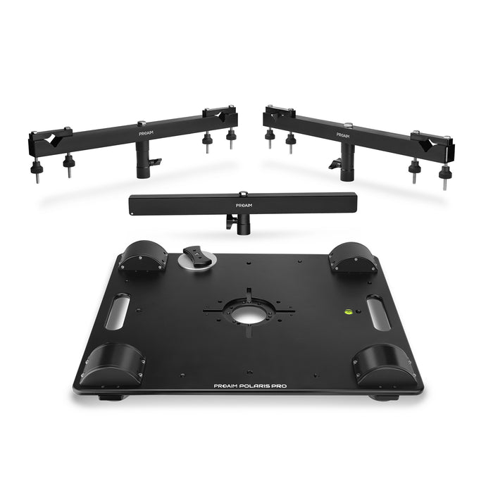 Proaim Polaris Pro Low-Profile Video Camera Dolly w Universal Track Ends | 800lb Payload