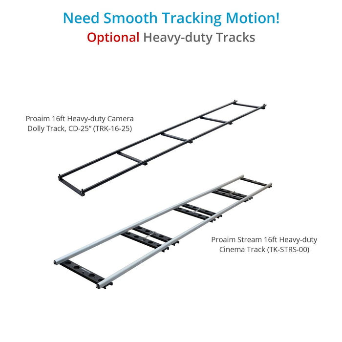 Proaim Quad Super Film Camera Doorway Dolly | Rear-Wheel Steering