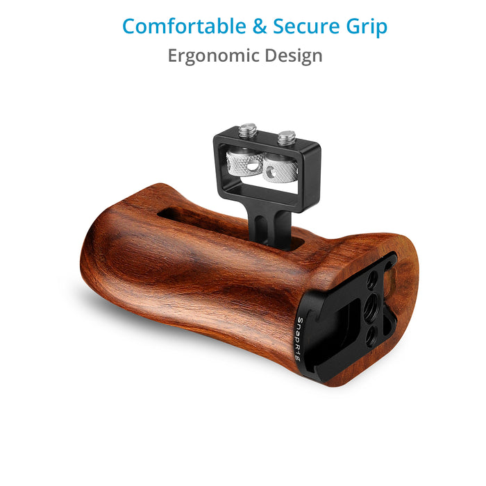 Proaim SnapRig Wood Side Handle (1/4”-20 Screw Mount) for Camera Cage Rigs. WSH258