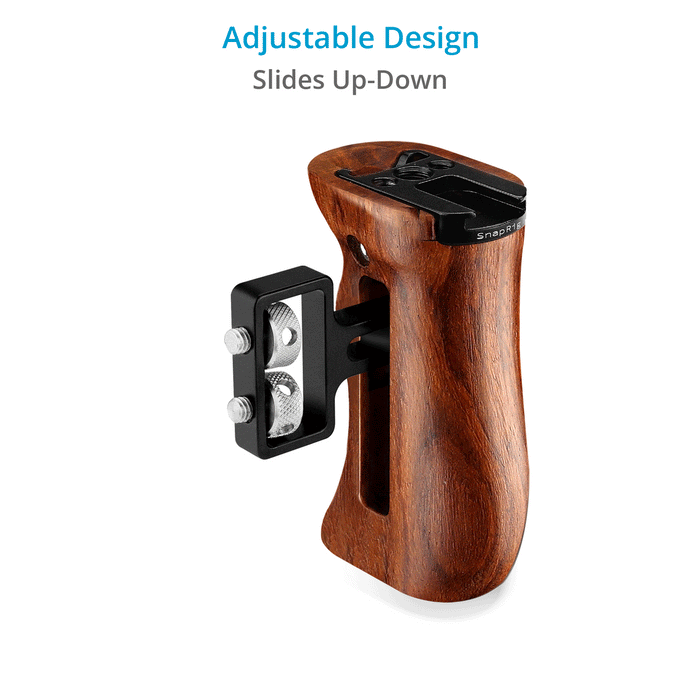 Proaim SnapRig Wood Side Handle (1/4”-20 Screw Mount) for Camera Cage Rigs. WSH258