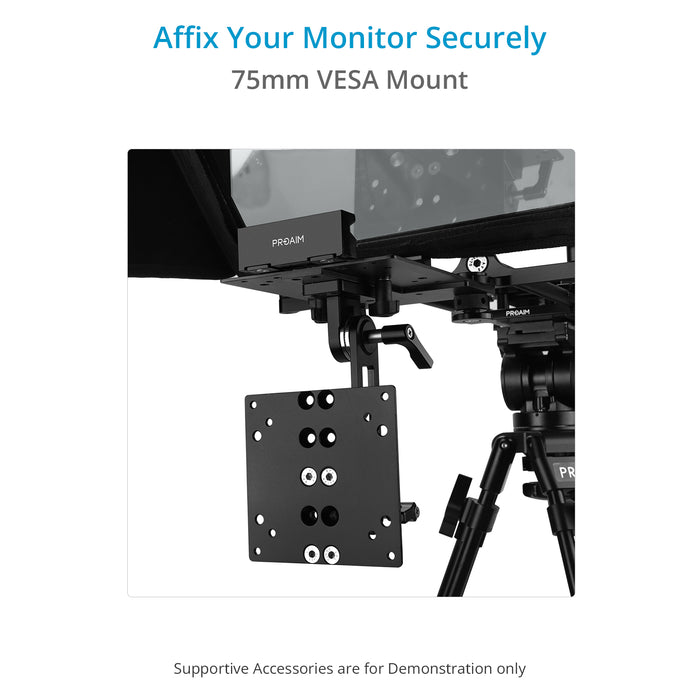 Proaim Ultra Modular Teleprompter | Fits 12” LCD Monitors / Tabs