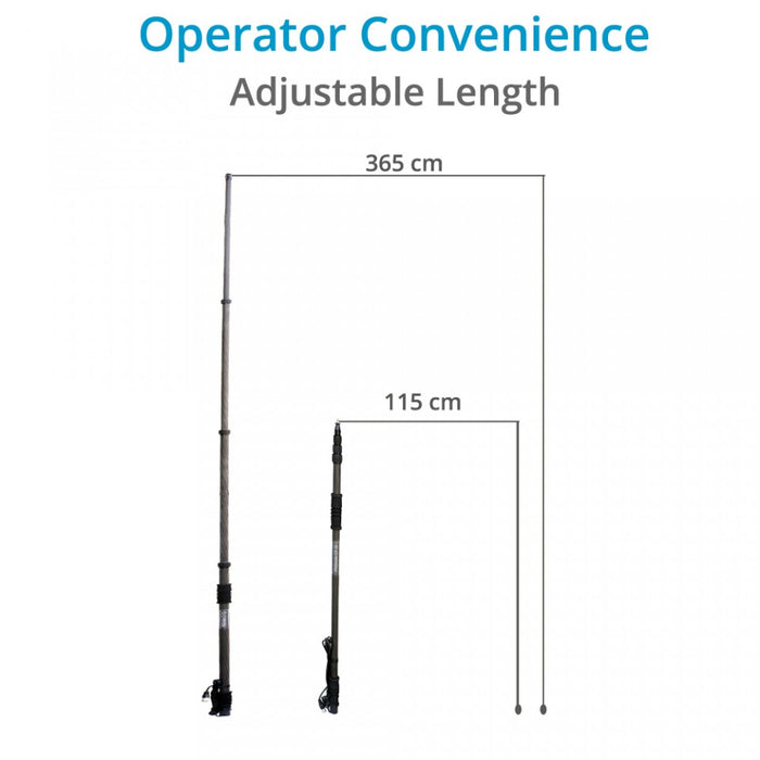 Proaim&trade; 12ft Carbon Fiber Boom Pole, 20ft Long XLR Cable
