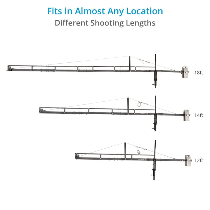 Proaim 18ft Camera Crane Jib, Stand, Sr. Pan-Tilt | Gimbal Compatible