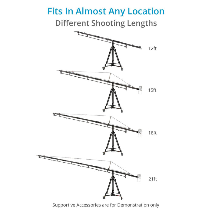 Proaim Alphabet 21ft Jib Crane, Stand for DSLR Video Camera, 15kg/33lb
